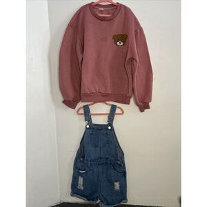 Girls Outfit -Size 7Y&9Y -washable Stains On Top